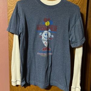 Wonder bread thermal sleeve graphic t-shirt